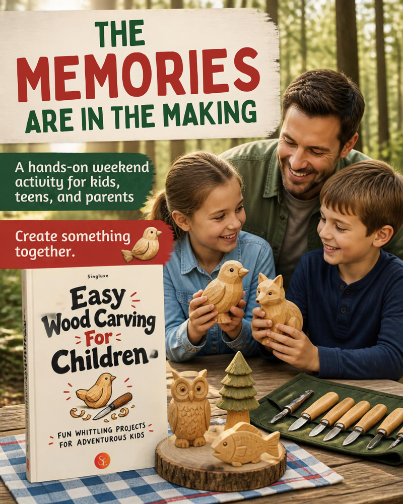 The Whittler's Starter Bundle: Wood Carving for Kids & Beginners